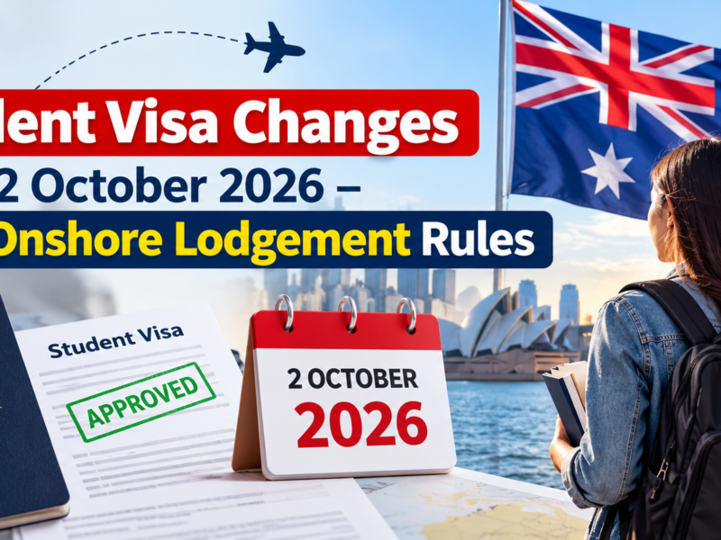 Student Visa Changes from 2 October 2026 – New Onshore Lodgement Rules